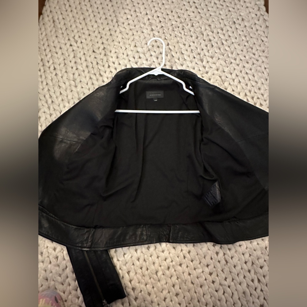 Mackage exclusively for Aritzia XS/TP Lambskin Black leather moto jacket - Picture 10 of 12